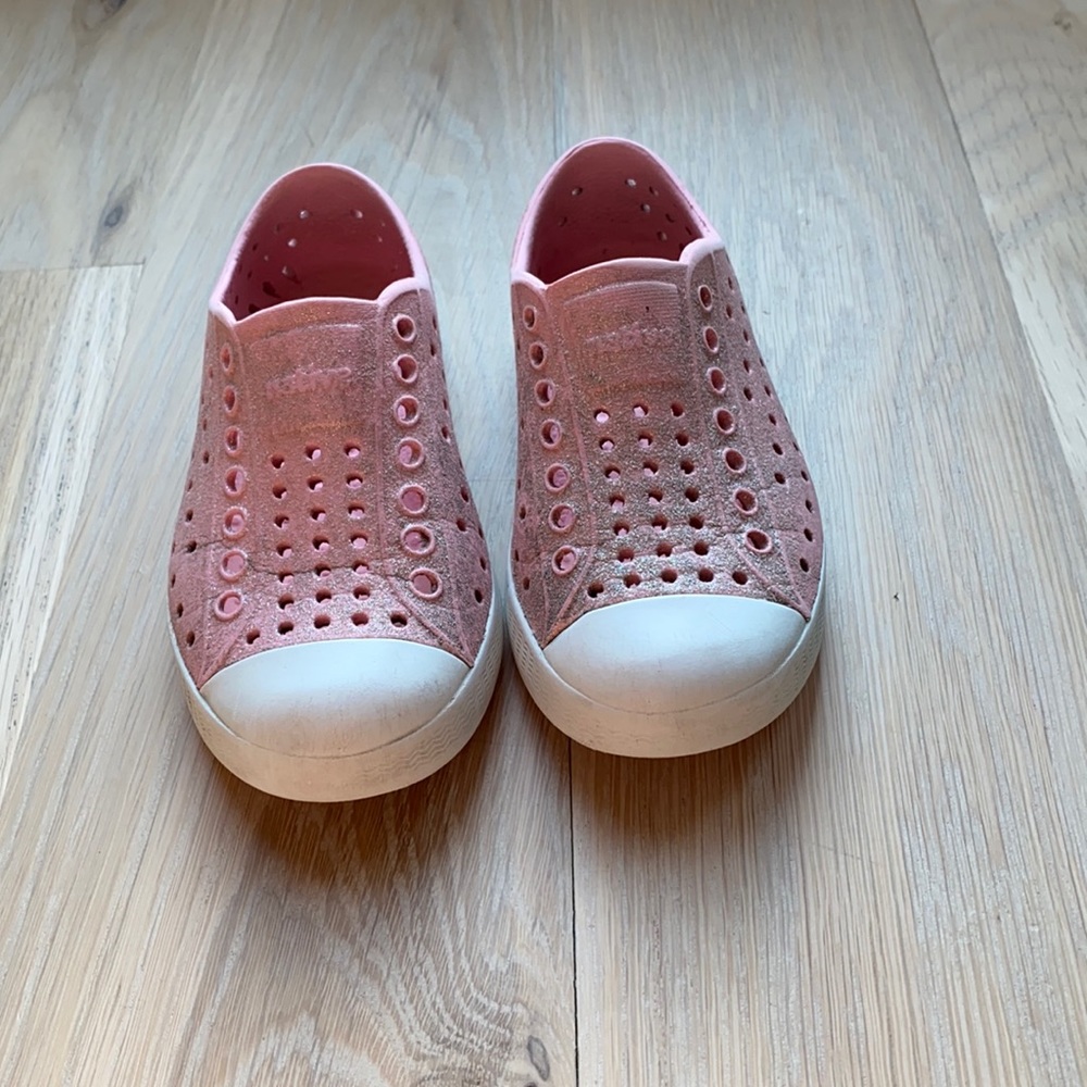 Pink Glitter Toddler Native Shoes